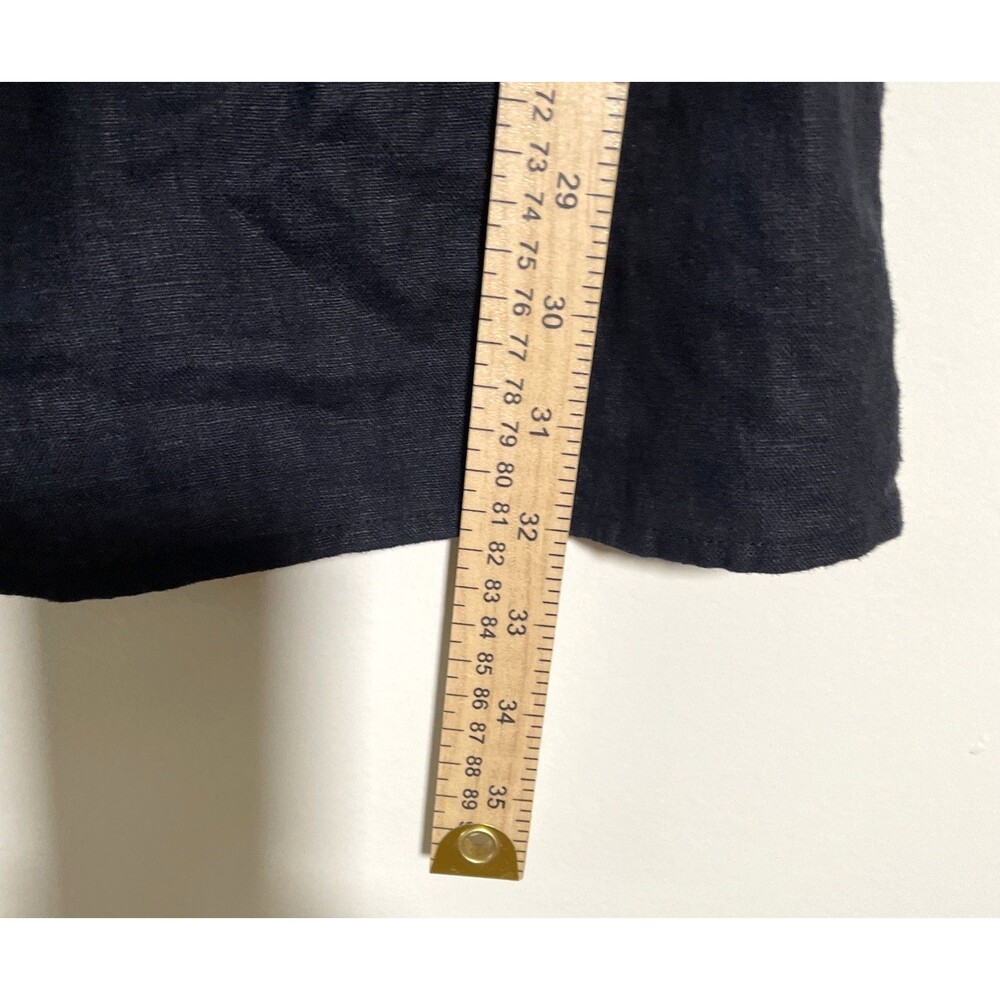Reformation 100% Linen Puff Sleeved Channa Mini Dress Size Small Black Made Usa - Picture 5 of 8